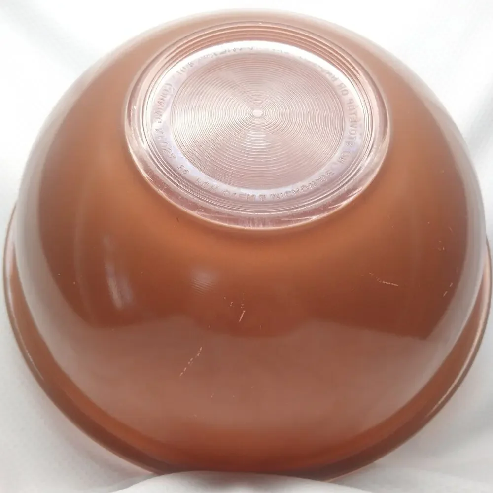 Vintage Pyrex 326 Tan Brown Mixing Bowl 4L 4 Qt Mid-Century Modern Retro MCM